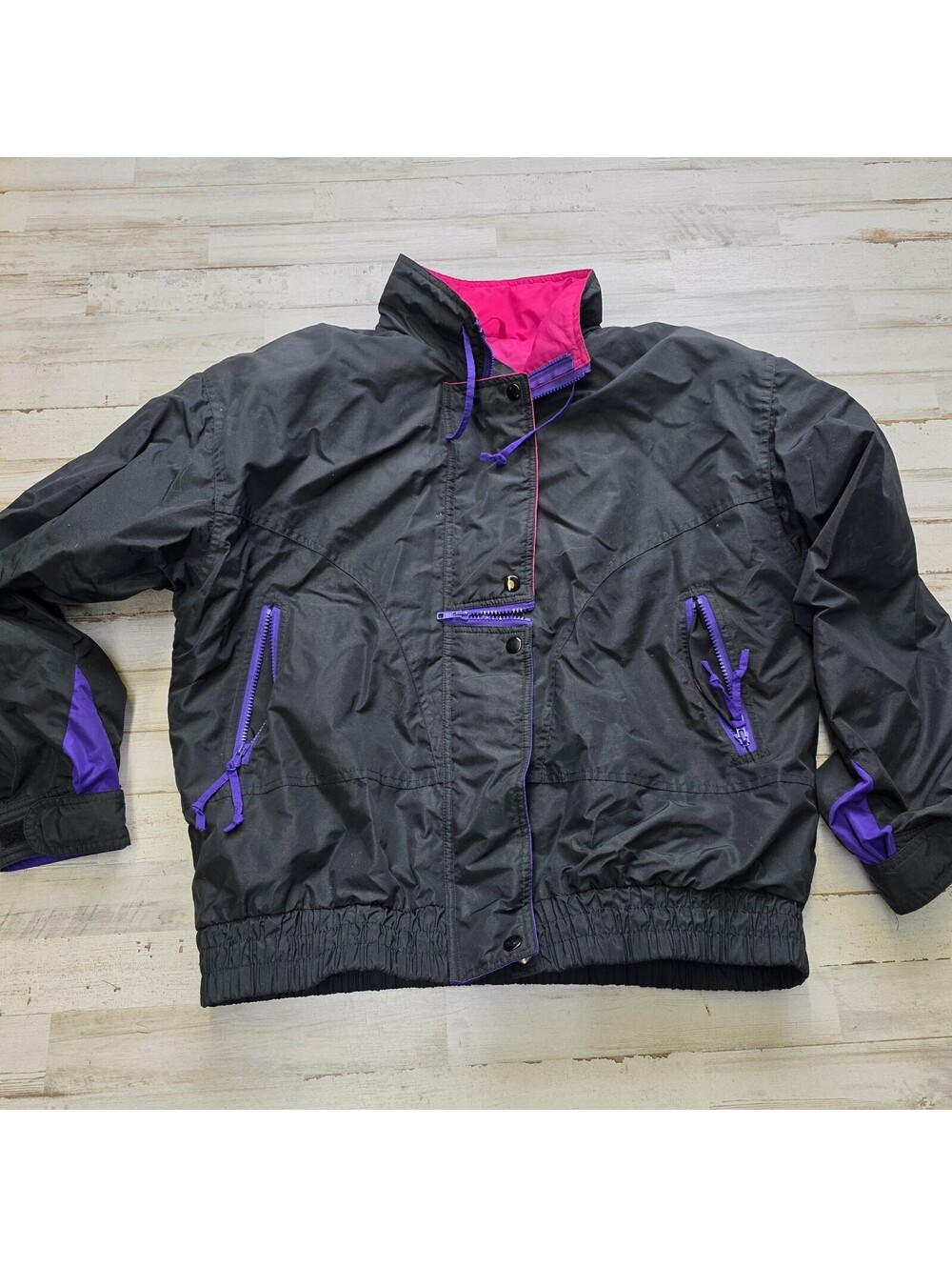 Vintage Cabin Creek Ski Jacket Women M Retro Winter Coat Color Block VTG 90s